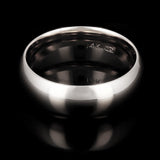 14k White Gold Comfort Fit Plain Wedding Band Ring 7mm Size 13 - White,7mm Ring Size 13