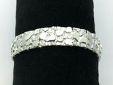 925 Sterling Silver Solid Nugget Bracelet Adjustable 8" 12.5mm 28.5 grams