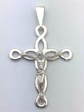 925 Sterling Silver Christian Jesus Christ Catholic Crucifix Cross Pendant