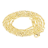 Italian 14k Yellow Gold Solid Raso Chain Necklace 1.5mm 18" 6.9 grams - 18" 6.9 grams