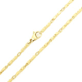 10k Yellow Gold Solid Handmade Fashion Link Necklace 18" 3mm 18.7 grams - 18" 18.7 grams