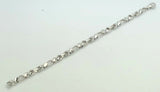 Men's 14k White Gold Handmade Fashion Link Bracelet 9" 6.5mm 37.7 grams