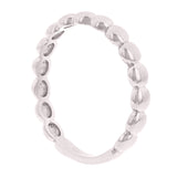 14k White Gold Ball Beaded Stackable Ring Size 6.75 1.8 grams - White,Ring Size 6.75