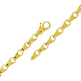 14k Yellow Gold Solid Handmade Fashion Link Bracelet 6mm 7" 24.6 grams - 7" 24.6 grams