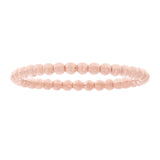 14k Rose Gold Bright Polished Beaded Slim Stackable Ring Band Size 4.5 - Rose