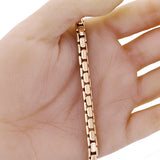 Italian 14k Yellow Gold Box Chain Bracelet 8.25" 6mm 19.1 grams