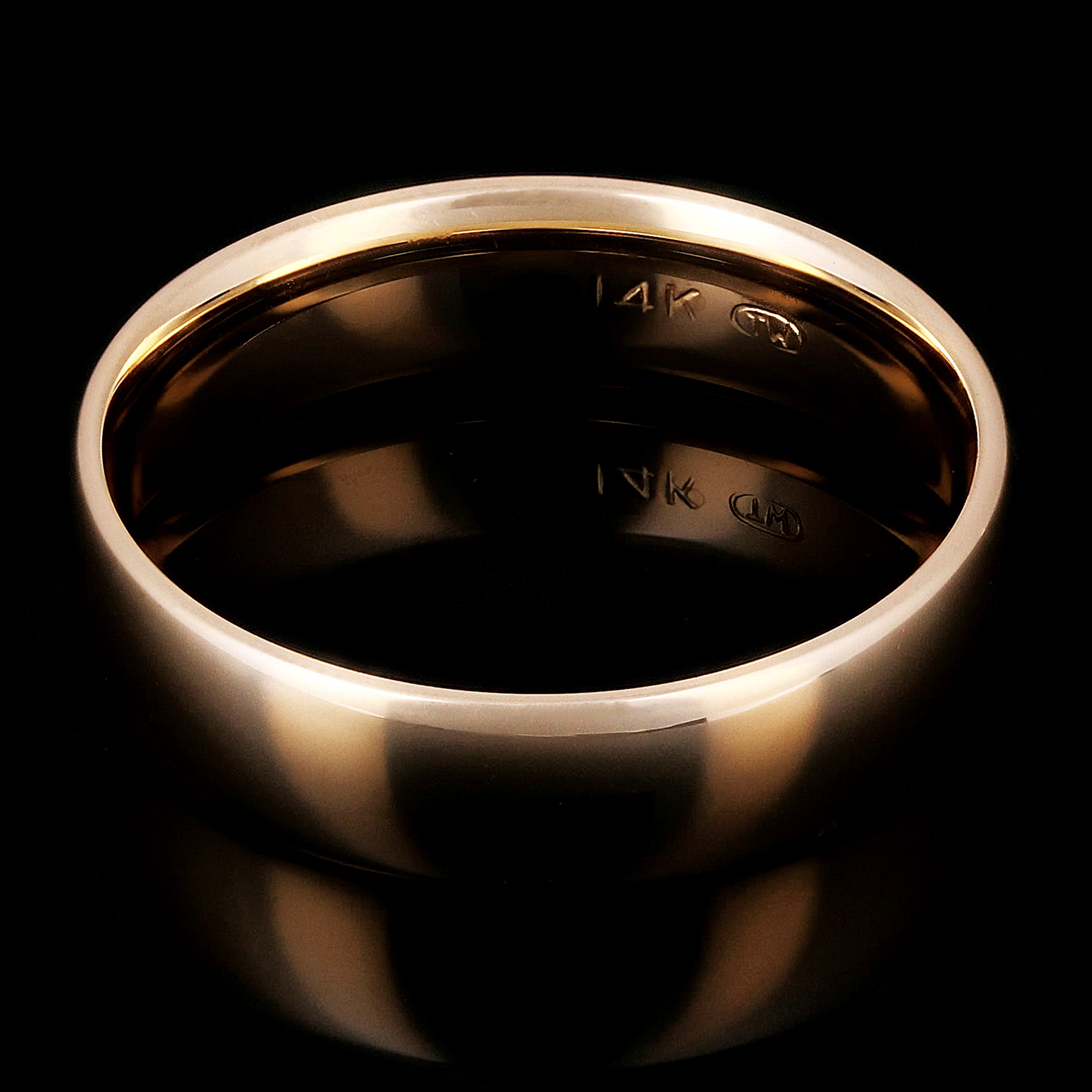 14k Yellow Gold Comfort Fit Plain Wedding Band Ring 5mm Size 13 - Yellow,5mm Ring Size 13