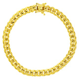 Italian 10k Yellow Gold Hollow Miami Cuban Chain Bracelet 8" 6.8mm 11.3 grams - 8" 11.3 grams