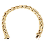 Italian 14k Yellow Gold Hollow Cuban Curb Link Bracelet 8" 9.7mm 25 grams