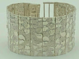 925 Sterling Silver Nugget Bracelet Adjustable 8.5" - 9" 138.2 grams