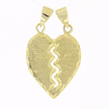 14k Yellow Gold Breakable Heart Charm Pendant 1.15" 3.5 grams
