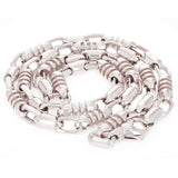 14k Yellow White or Rose Gold Handmade Fashion Link Necklace 6.9mm Various Sizes