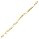 10k Yellow Gold Cuban ID Bracelet Engraveable 6.5" 6mm 11 grams - 6.5"
