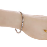 Women's 18k White Gold 6.87ctw Diamond Tennis Bracelet 7" 3.1mm 9.8 grams - 6.87ctw  9.8grams