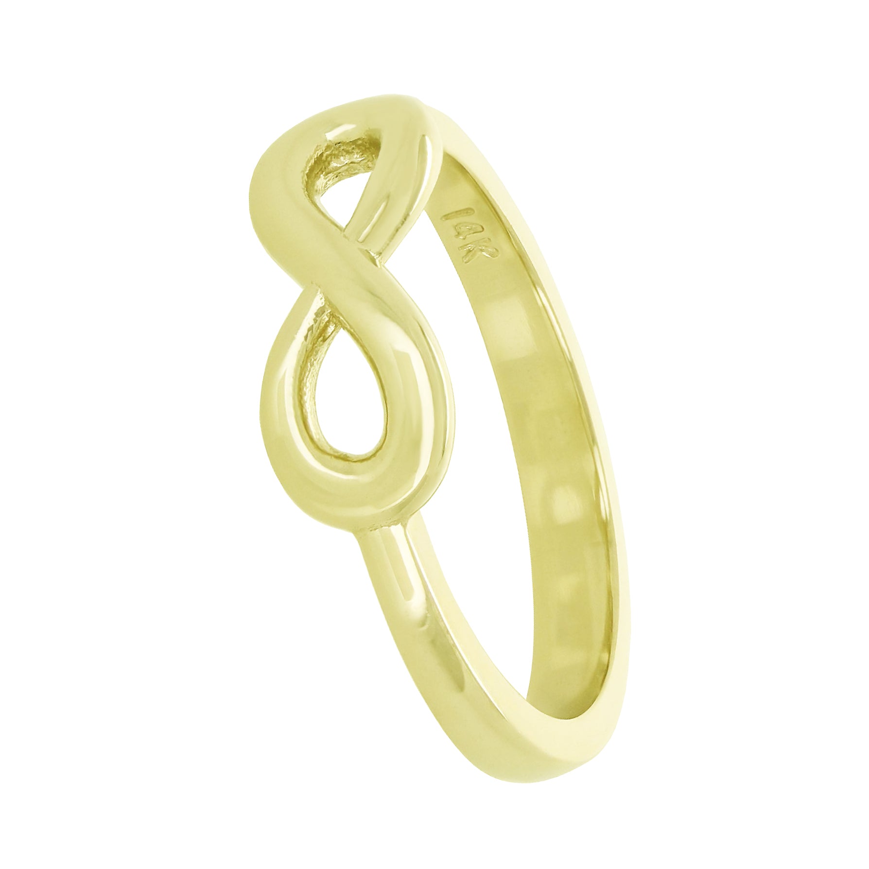 14k Yellow Gold Infinity Ring Size 7 - Yellow