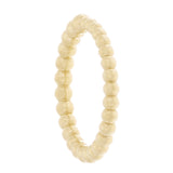 14k Yellow Gold Bright Polished Graduated Beaded Step Stackable Band Size 4.5 - Yellow