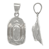 14k White Gold Rodeo Horse Cowgirl Cowboy Hat Pendant - White