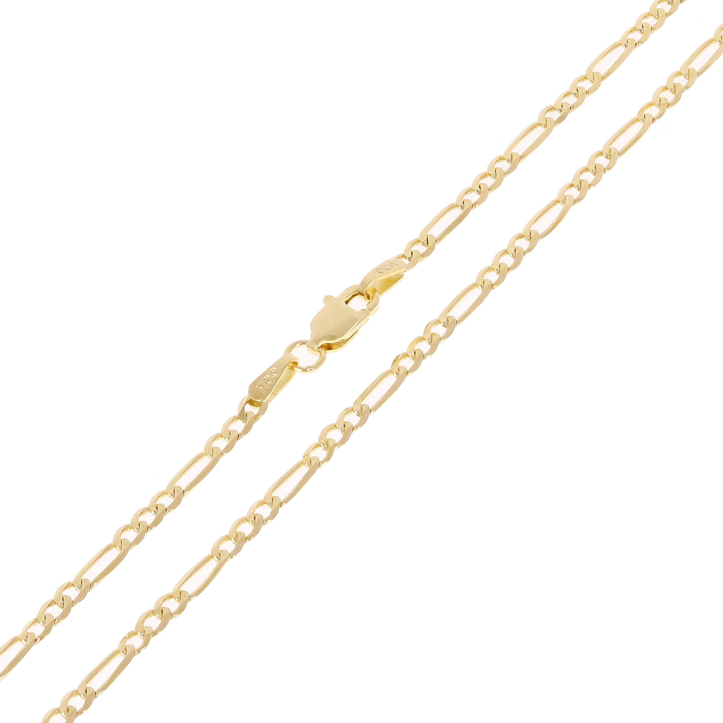 14k Yellow Gold Figaro Chain Necklace 18" 3mm 6.3 grams - 18"