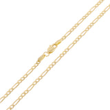 14k Yellow Gold Figaro Chain Necklace 18" 3mm 6.3 grams - 18"