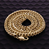 Italian 14k Yellow Gold Solid Diamond Cut Franco Chain Necklace 6mm 26" 129.7 grams