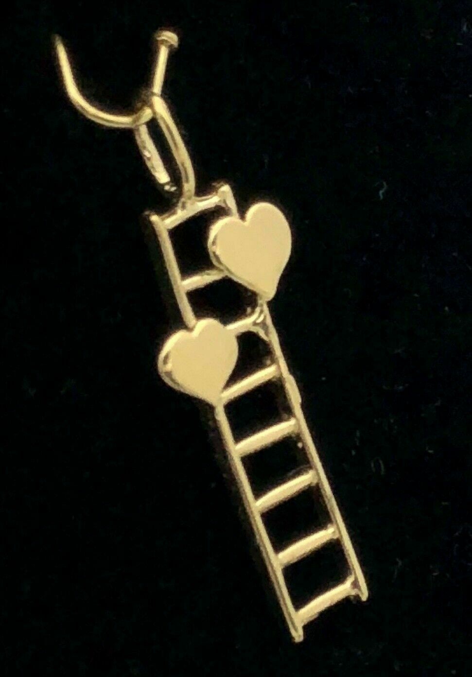 14k Yellow Gold Way to my heart Ladder to my Heart Charm Pendant 1 gram