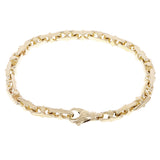 10k Yellow Gold Solid Handmade Fashion Link Bracelet 5.5mm 7" - 9"