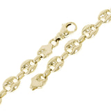 10k Yellow Gold Solid Puffy Mariner Link Chain Bracelet 7" 11.7mm 38.7 grams - Yellow,7" 38.7 grams