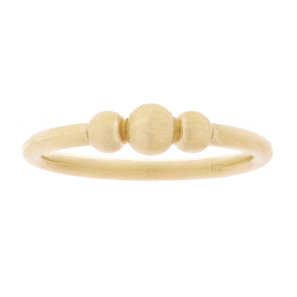 14k Yellow Gold Beaded Ball Stackable Ring Size 6.5 - 4.3mm 3 grams