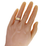 14k Yellow Gold Hammered Ring Band 8.4mm Size 8 - 9.3 grams