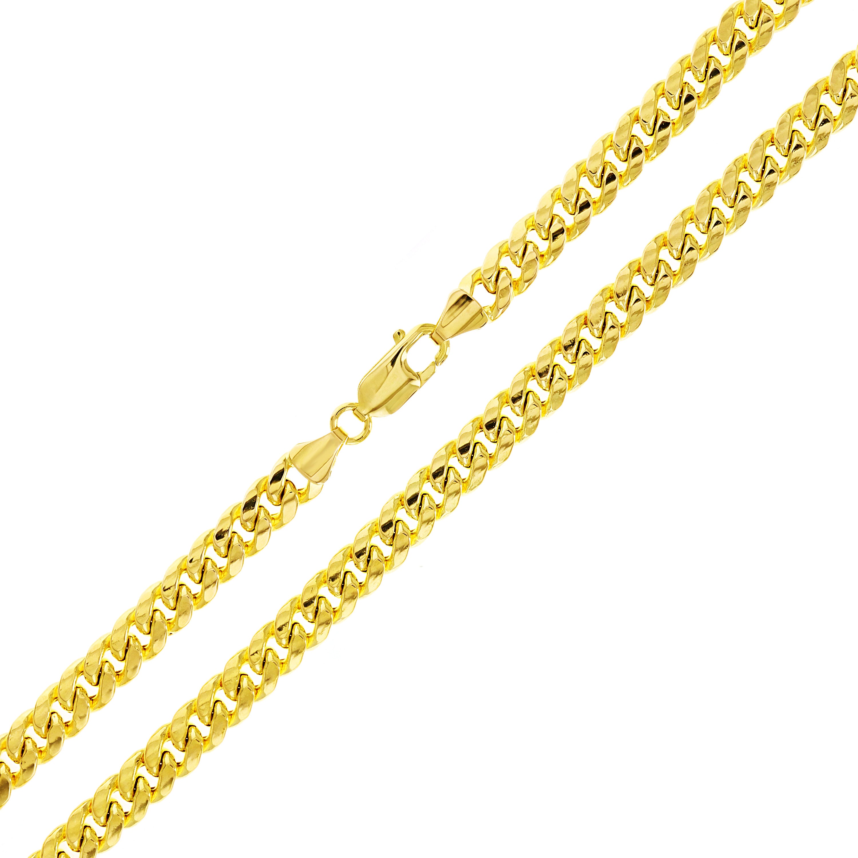 Italian 10k Yellow Gold Hollow Miami Cuban Chain Necklace 20" 6mm 18.8 grams - 20" 18.8 grams