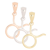 14k Rose Gold Taurus Zodiac Sign Charm Pendant - Taurus,Rose