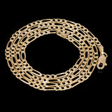 14k Yellow Gold Figaro Chain Necklace 18" 3mm 6.3 grams - 18"