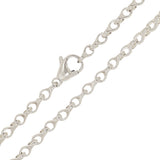 Men's 14k White Gold Handmade Fashion Link Necklace 30" 4mm 42.3 grams - White,30"
