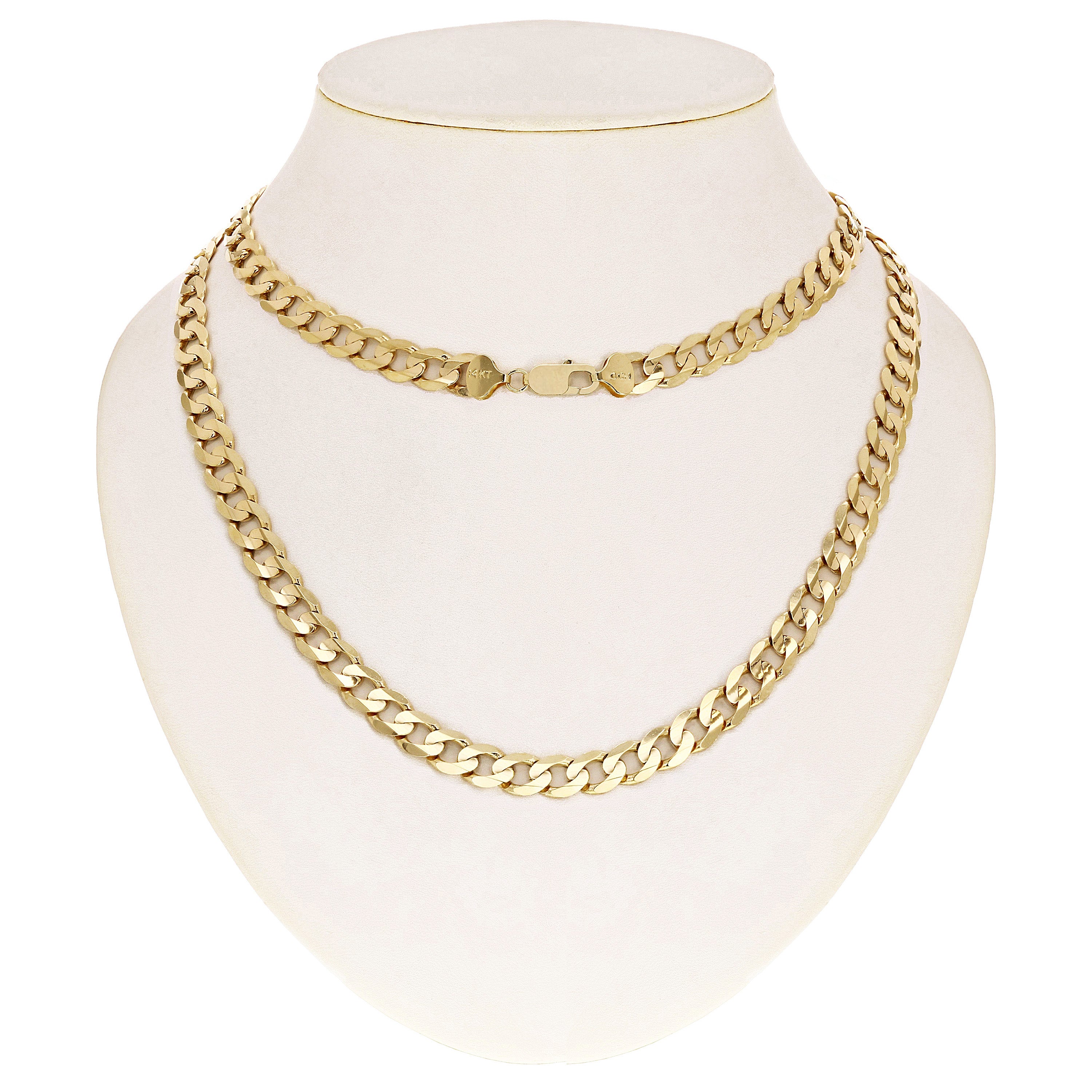 Men's Italian 14k Yellow Gold Curb Cuban Chain Necklace 24" 9mm 58.6 grams - 24"
