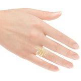 14k Yellow Gold Textured Curling Cobra Snake Polished Fashion Ring Size 8 - Ring Size 8