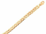14k Rose Gold Flat Cuban Curb Link Chain Bracelet 7.5" 9mm 15.9 grams - Rose,7.5"