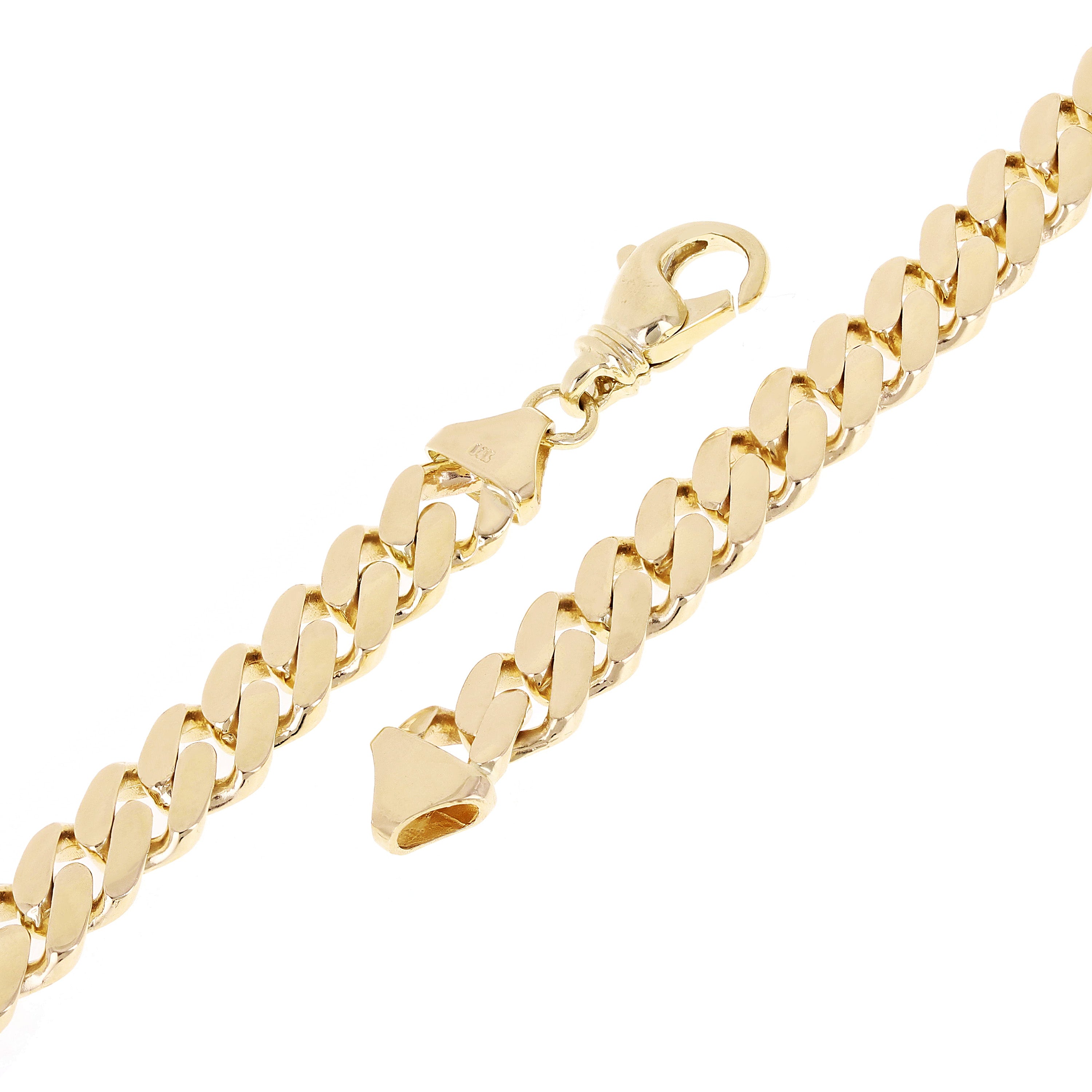 Men's 14k Yellow Gold Solid Miami Cuban Link Bracelet 7" 9.5mm 36.6 grams - 7"