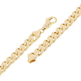 Men's 14k Yellow Gold Solid Miami Cuban Link Bracelet 7" 9.5mm 36.6 grams - 7"
