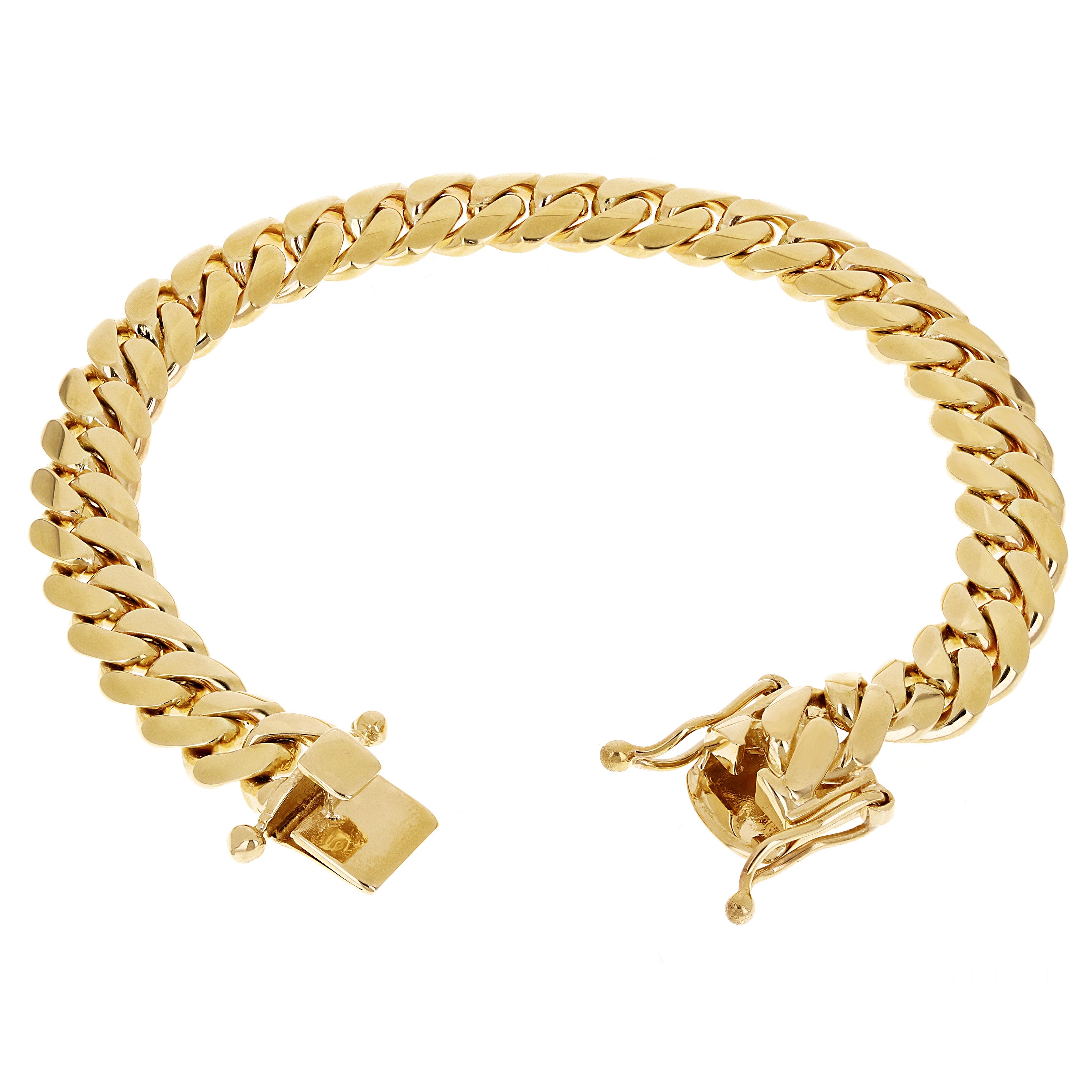 14k Yellow Gold Solid Miami Cuban Chain Bracelet 8.5" 10mm 68.3 grams