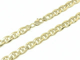 10k Yellow Gold Concave Mariner Chain Necklace 26" 10mm 78 grams - 26"