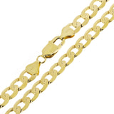 Men's Italian 14k Yellow Gold Curb Cuban Chain Necklace 22" 7.5mm 36.2 grams