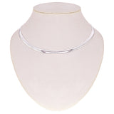 Women's Italian 14k White Gold Omega Necklace Choker 17" 6mm 35.7 grams - 35.7 grams