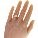 14k Yellow Gold Abstract Design Ring Band Size 7.5 - 7.5mm 3.9 grams