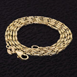 Italian 14k Yellow Gold Solid Raso Chain Necklace 0.9mm 16" 2.3 grams - 16" 2.3 grams