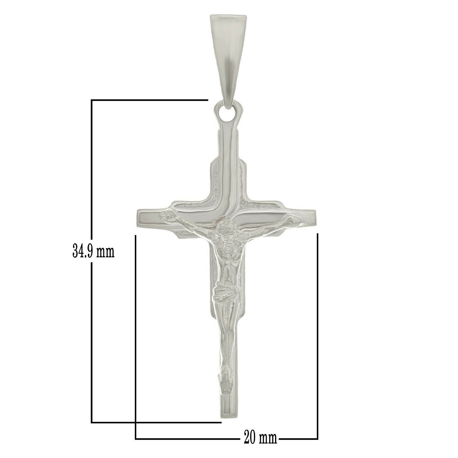 925 Sterling Silver Christian Jesus Christ Catholic Crucifix Cross Pendant