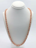 14k Rose Gold Handmade Fashion Link Necklace 20" 5mm 37.6 grams - Rose,20"