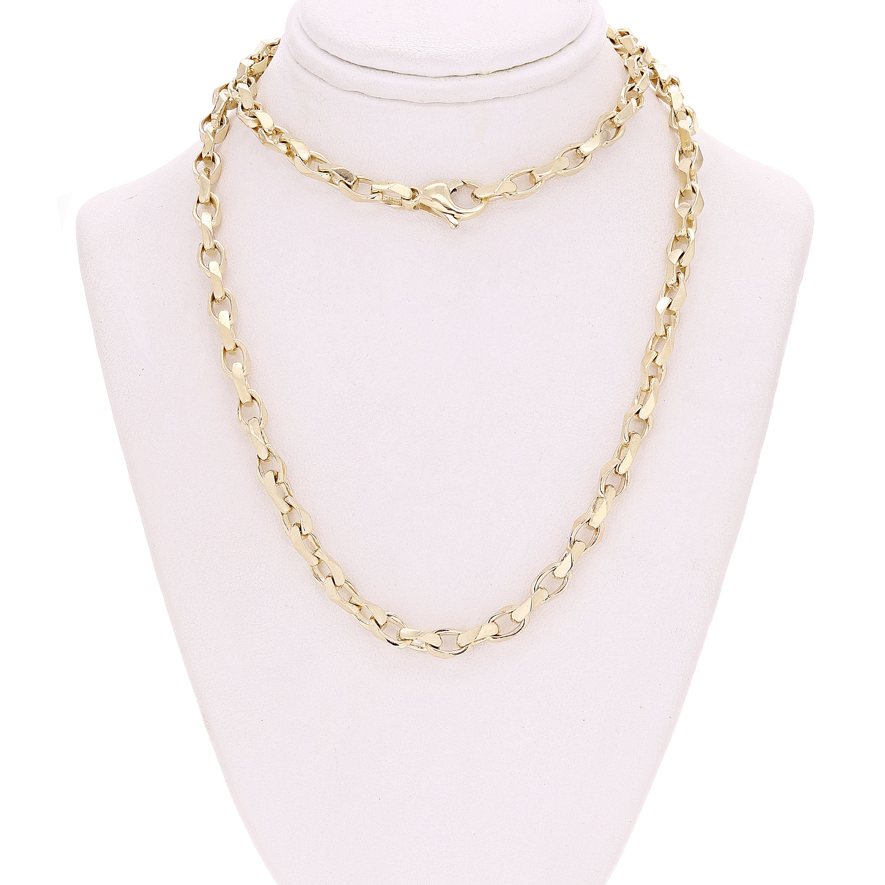 10k Yellow Gold Handmade Fashion Link Chain Necklace 20" 5.4mm 34.5 grams - 20" 34.5 grams