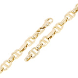 14k Yellow Gold Solid Handmade Oval Link Chain Bracelet 8.25" 9.3mm 34.2 grams