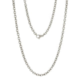 14k White Gold Handmade Fashion Link Necklace 18" 4.5mm 33.3 grams