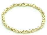 Men's 14k Yellow Gold Handmade Fashion Link Bracelet 8" 4.7mm 20.9 grams - 8"